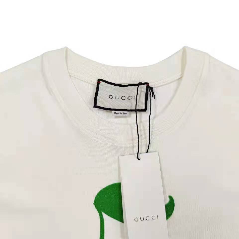 Gucci Men Gucci Beverly Hills Cherry Print T-Shirt Cotton Jersey Crewneck Short Sleeves