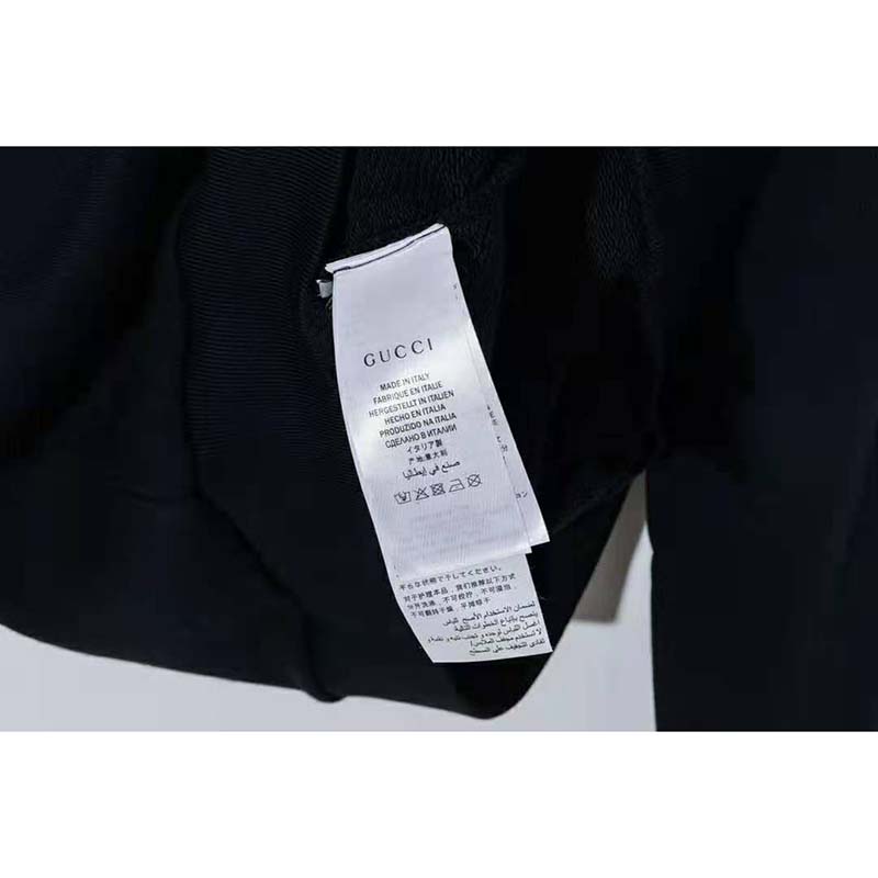 Gucci Men Gucci ‘Mad Cookies’ Print Sweatshirt Cotton Crewneck Slim Fit-Black