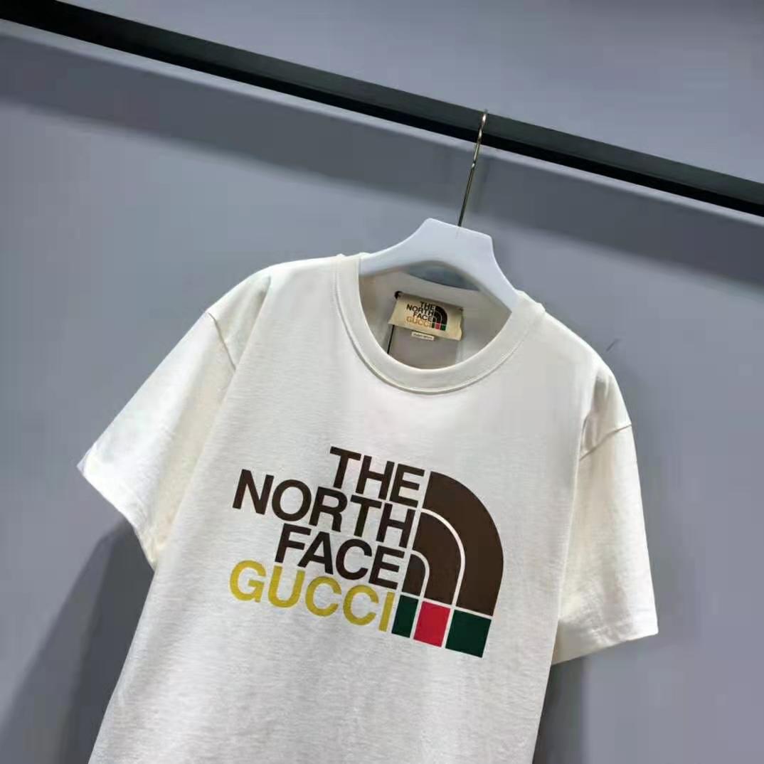 Gucci Women The North Face x Gucci Cotton T-Shirt Crewneck Jersey Oversize Fit