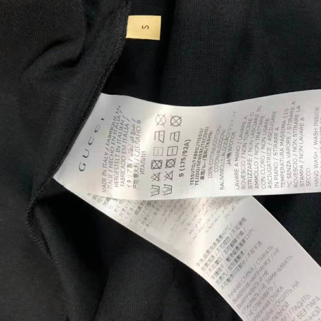 Gucci Men The North Face x Gucci Oversize T-Shirt Black Cotton Jersey Crewneck