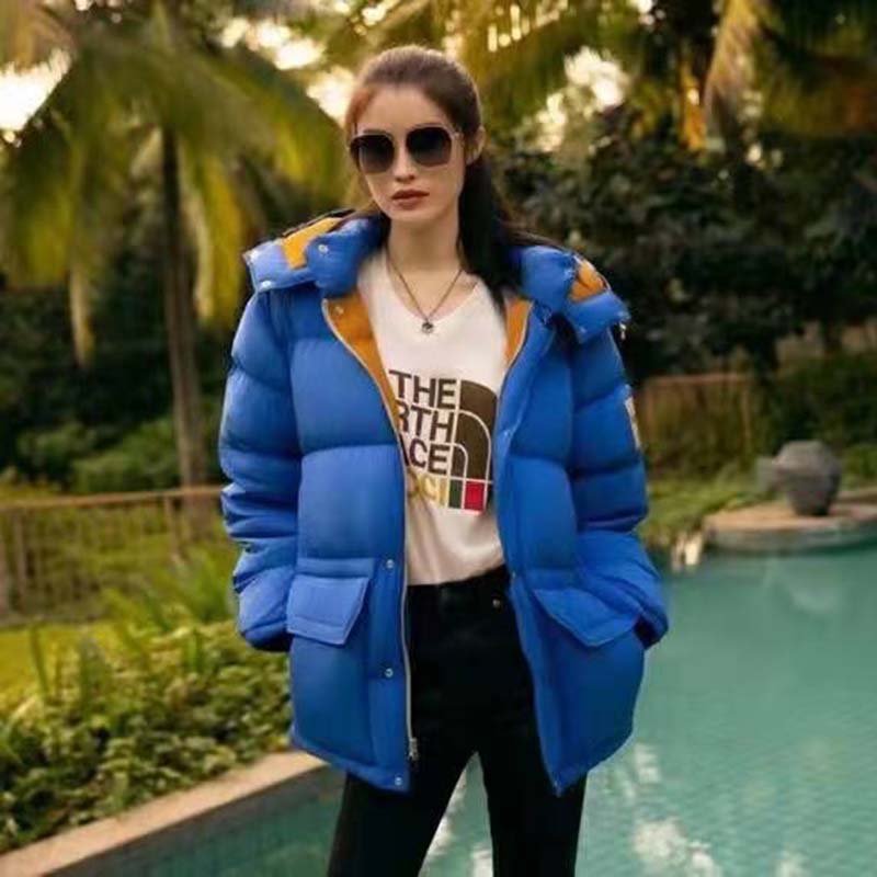 Gucci Women The North Face x Gucci Print Cotton T-Shirt Jersey Crewneck Short Sleeves