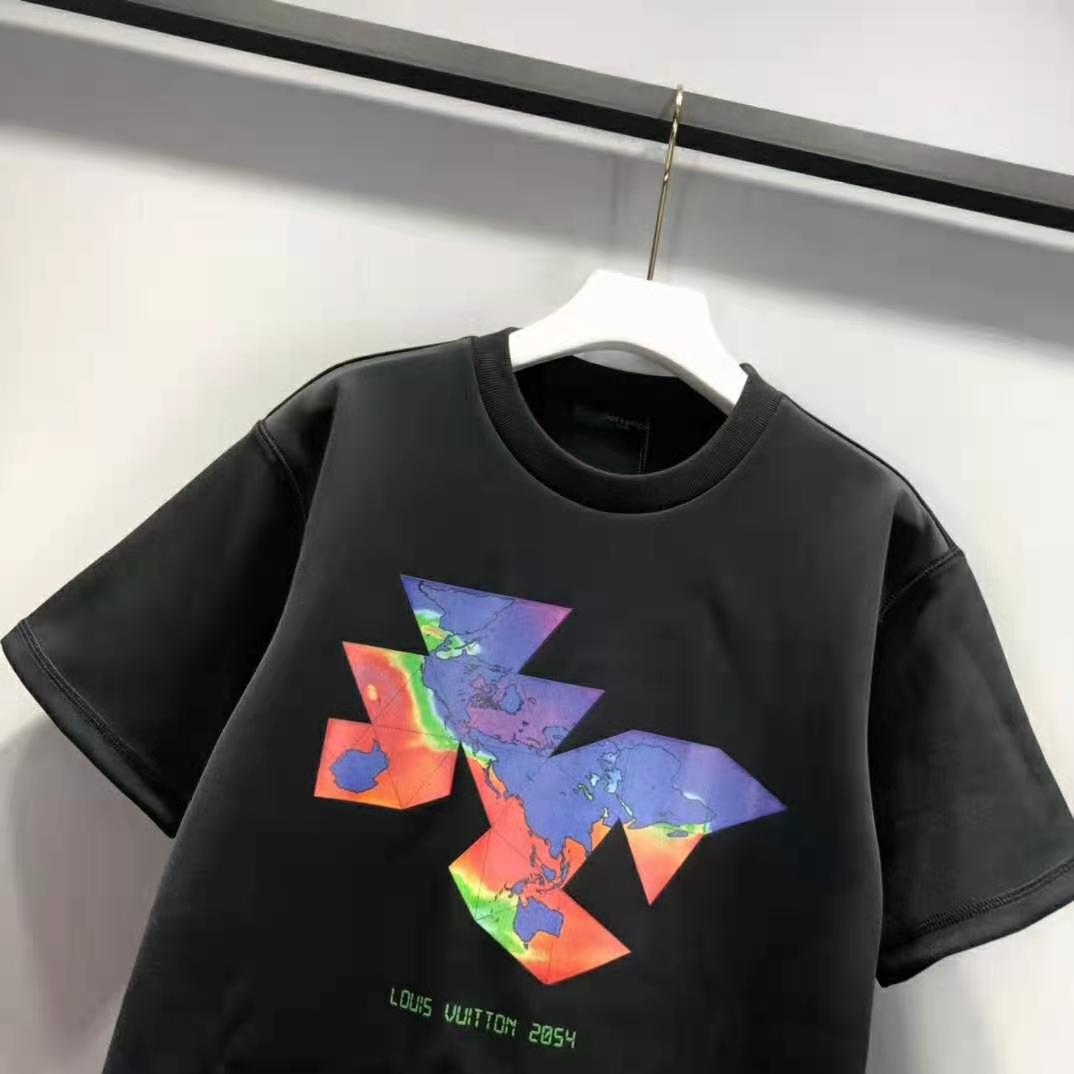 Louis Vuitton Women 2054 Printed Flower Packable T-Shirt Polyamide Slim Fit-Black