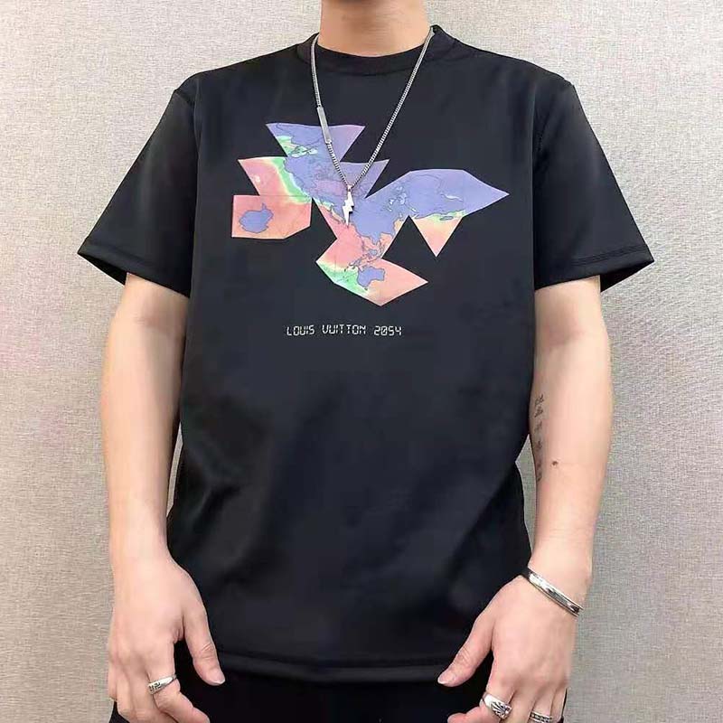 Louis Vuitton Women 2054 Printed Flower Packable T-Shirt Polyamide Slim Fit-Black