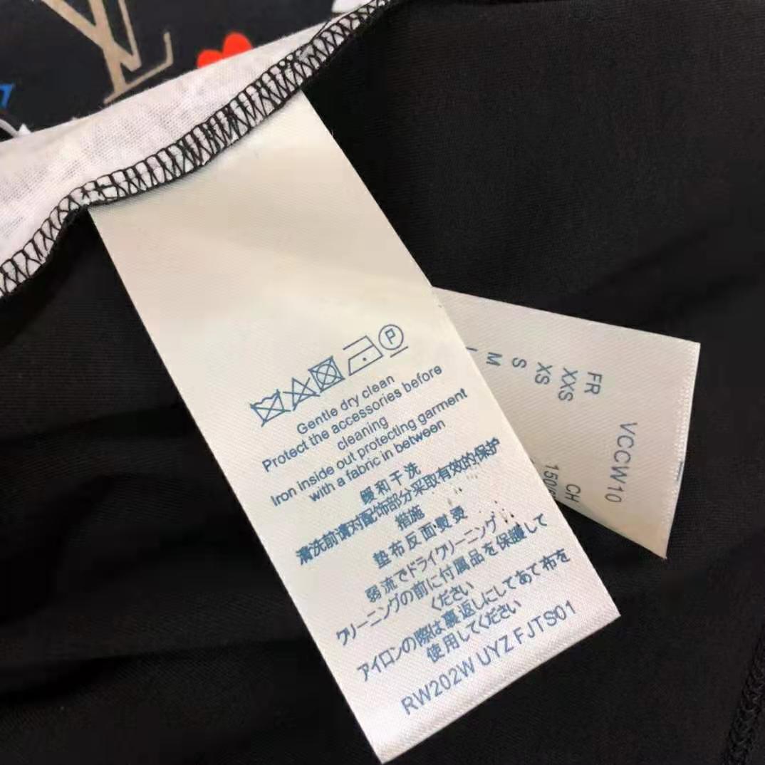 Louis Vuitton Men Game On Contrast Back Cotton T-Shirt Monogram Loop Details-Black
