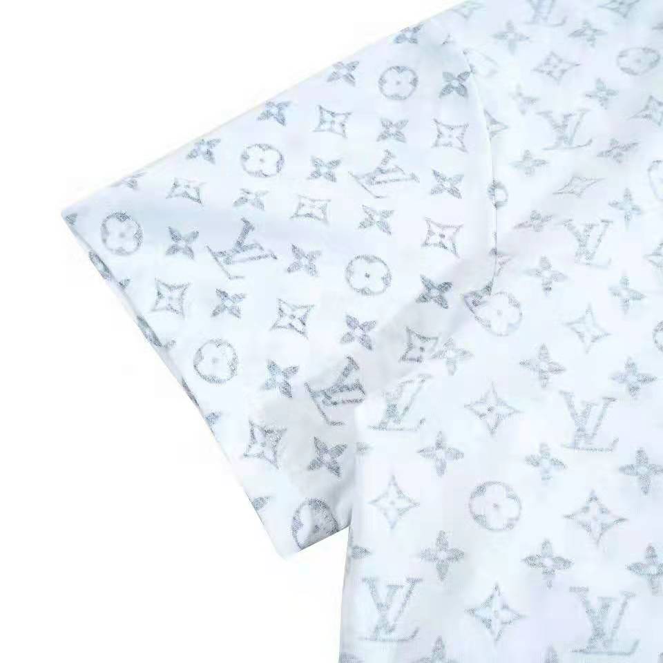Louis Vuitton Women LV Escale Printed T-Shirt Monogram Cotton White Regular Fit