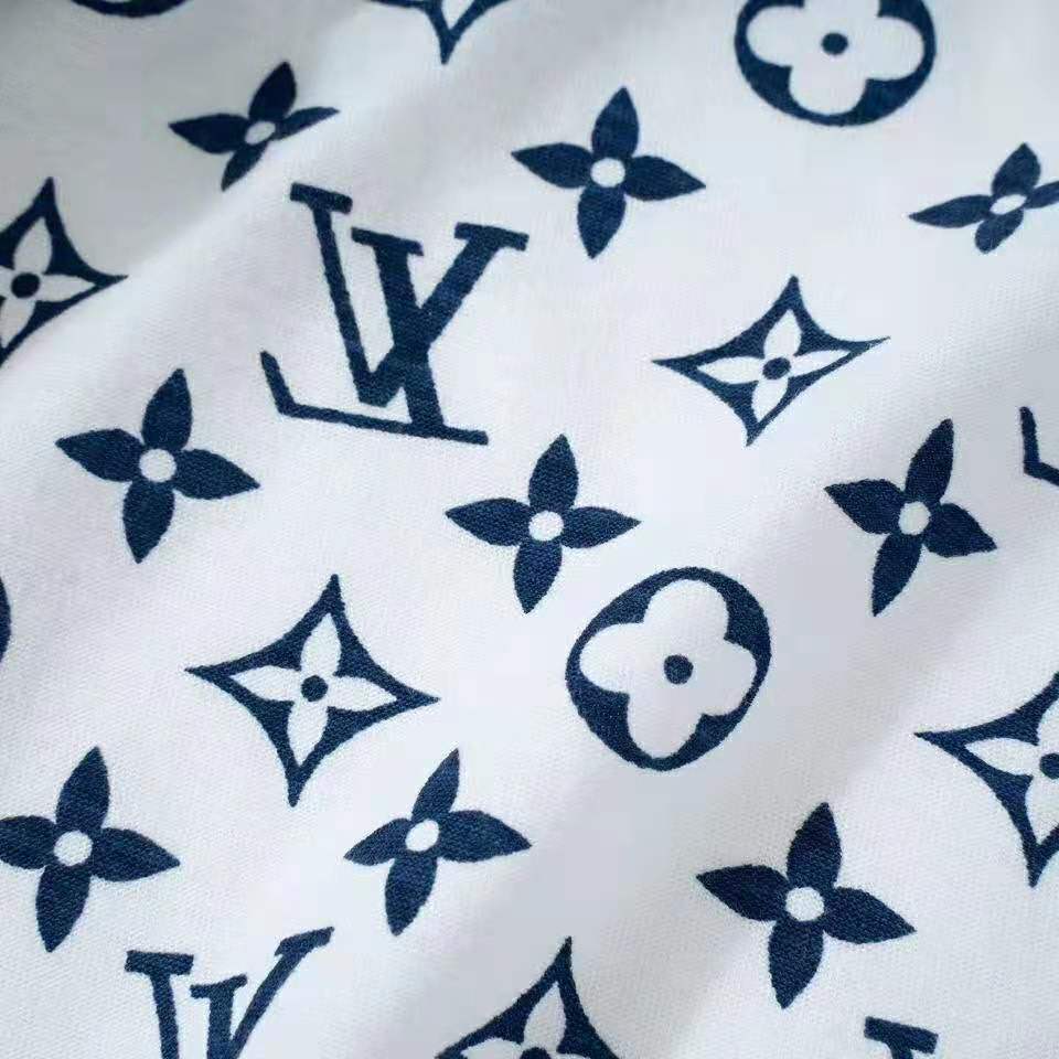 Louis Vuitton Men LV Escale Printed T-Shirt Monogram Cotton White Regular Fit