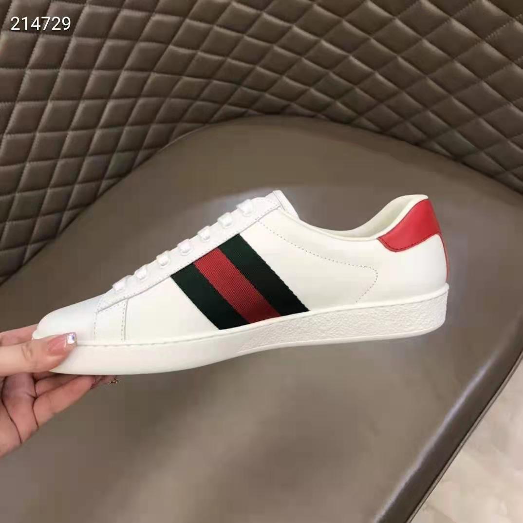 Gucci GG Unisex Ace Sneaker Cat Green Red Web Gucci Cat Embroidery