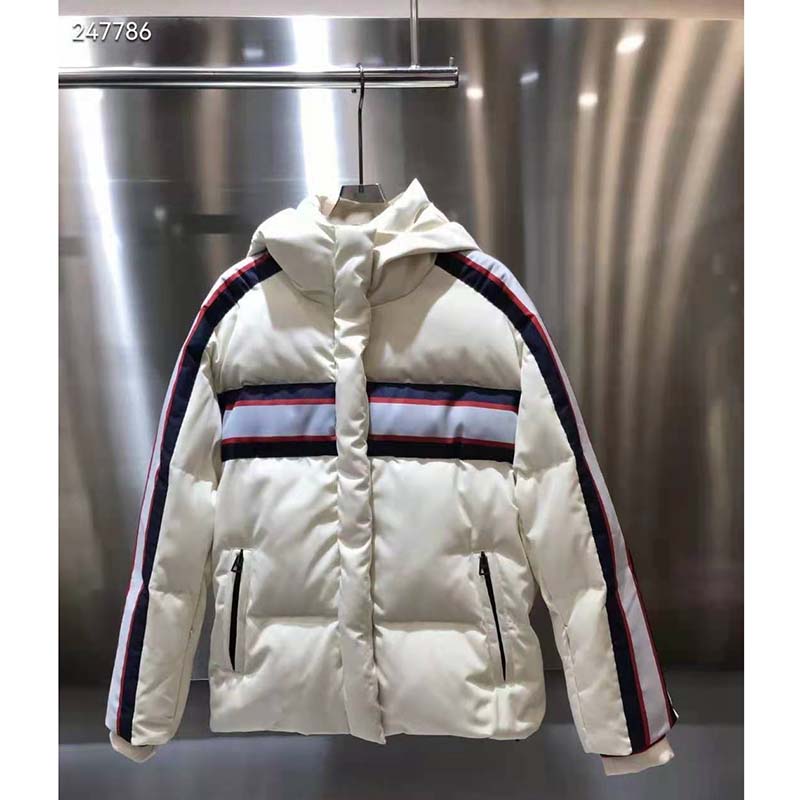 Dior Men Dioralps Hooded Down Jacket White Three-Tone Dior Star