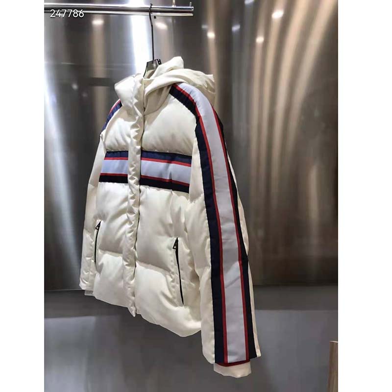 Dior Men Dioralps Hooded Down Jacket White Three-Tone Dior Star