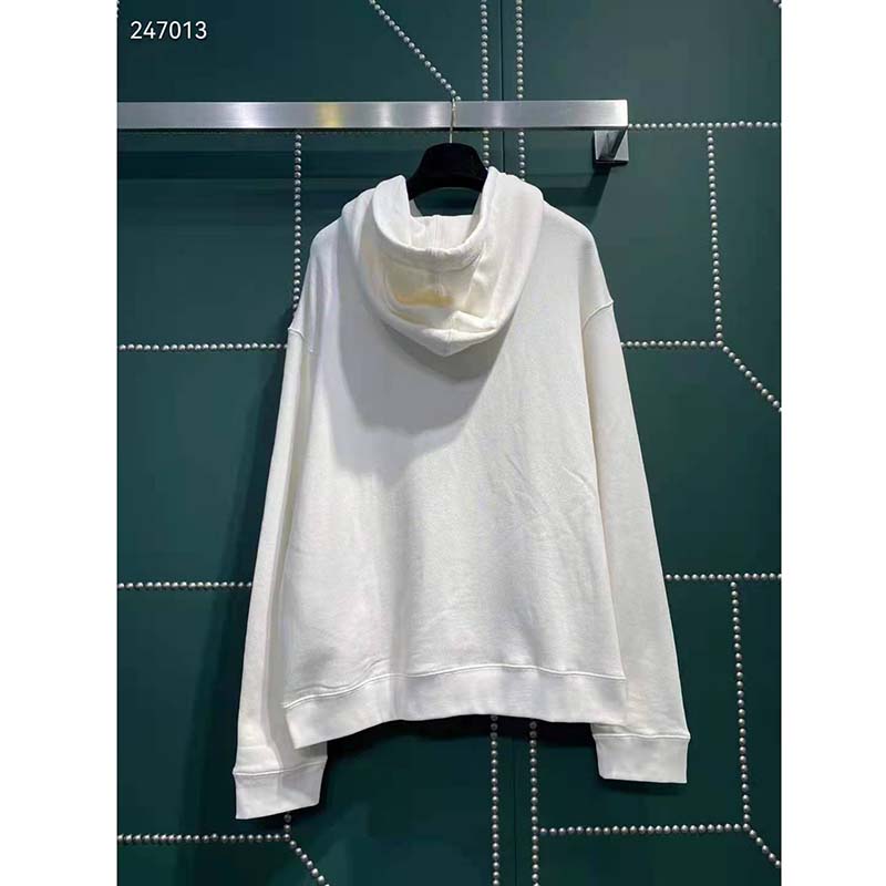 Gucci GG Men Strawberry Gucci Cotton Sweatshirt Fixed Hood Oversize Fit