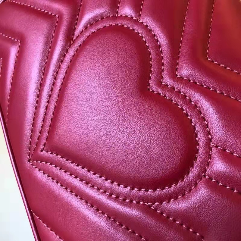 Gucci GG Women GG Marmont Matelassé Mini Bag Red Double G
