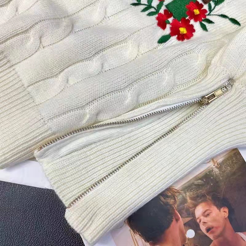 Gucci Women The North Face x Gucci Sweater Ivory Soft Wool