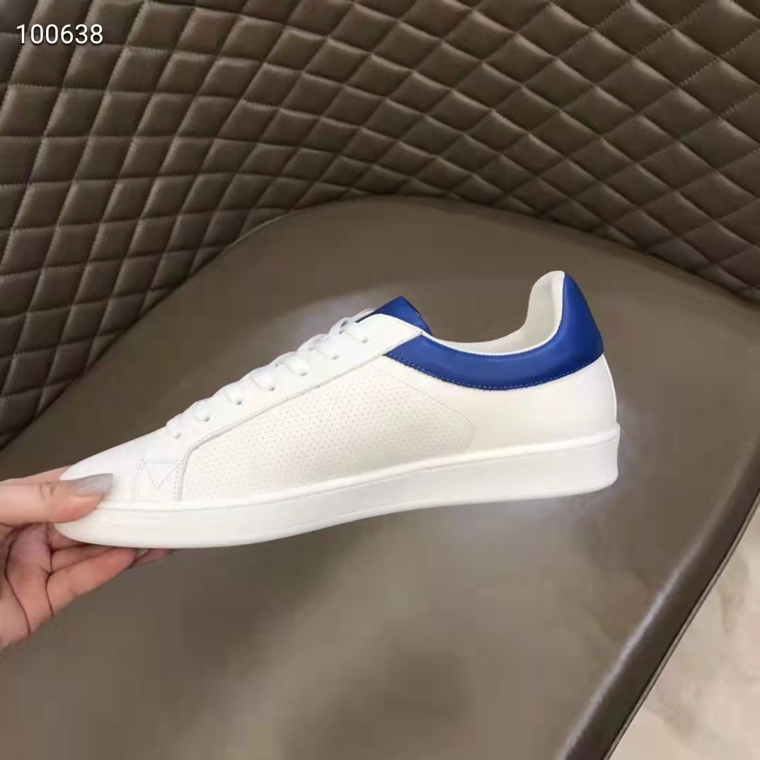 Louis Vuitton LV Unisex Luxembourg Sneaker Blue Perforated Calf Leather Rubber