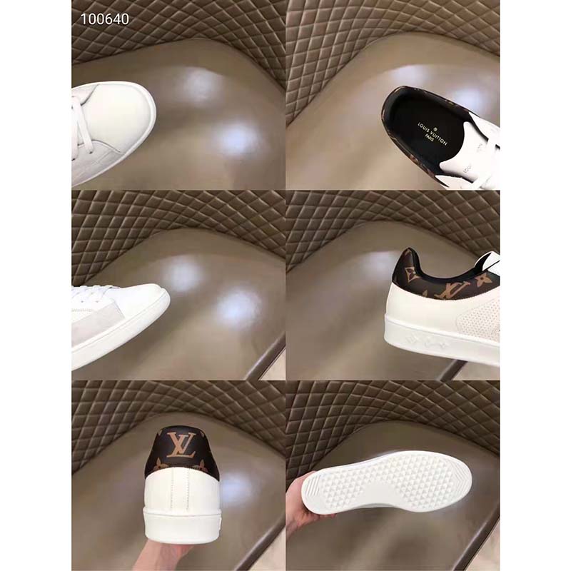 Louis Vuitton LV Unisex Luxembourg Sneaker White Perforated Calf Suede Leather
