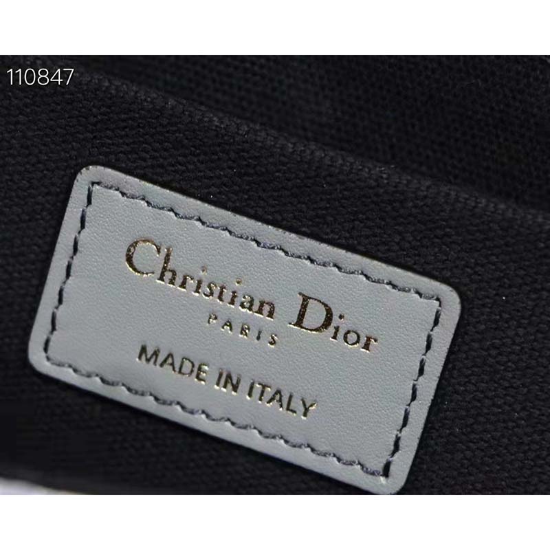 Dior Women 30 Montaigne Box Bag Gray Dior Oblique Jacquard
