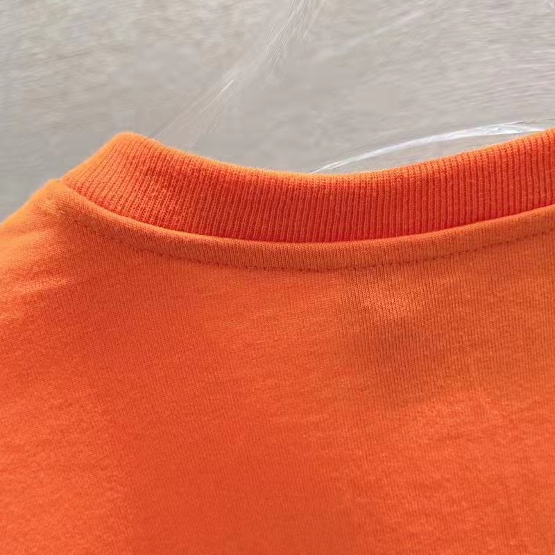 Gucci GG Men Gucci Tiger Cotton T-Shirt Orange Jersey Crewneck