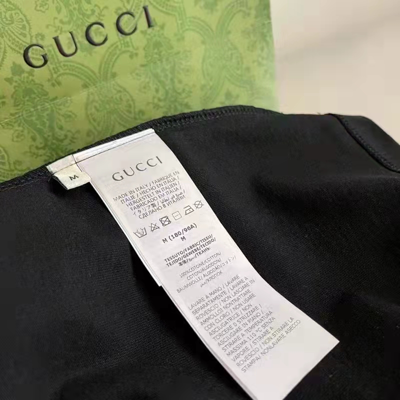 Gucci GG Women Gucci Tiger Flower T-shirt Black Cotton Jersey Crewneck
