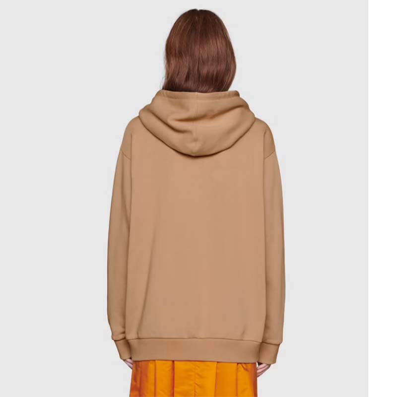 Gucci GG Women The North Face x Gucci Sweatshirt Brown Cotton Jersey Crewneck Oversized Fit