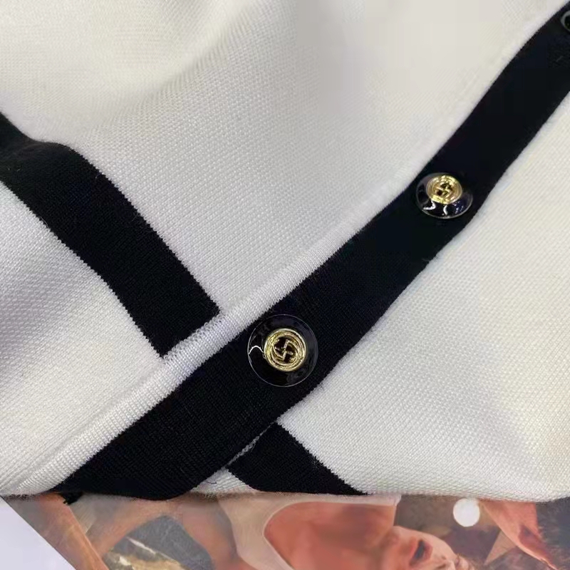 Gucci GG Men Wool GG Piquet Jacquard Polo Shirt Interlocking G Embroidery