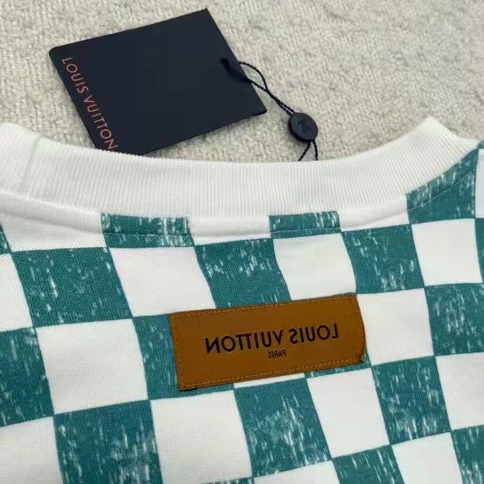 Louis Vuitton LV Men Damier Printed Crewneck Cotton Ocean Classic Sweatshirt Shape