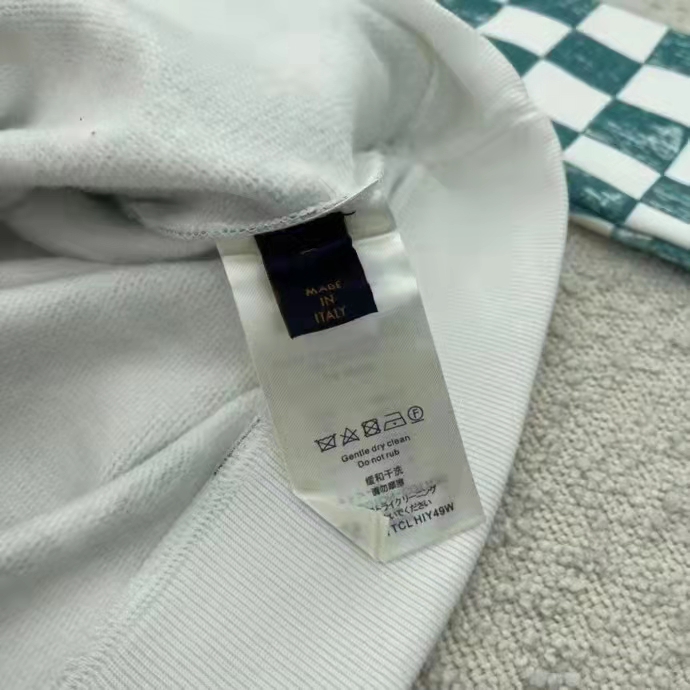 Louis Vuitton LV Men Damier Printed Crewneck Cotton Ocean Classic Sweatshirt Shape