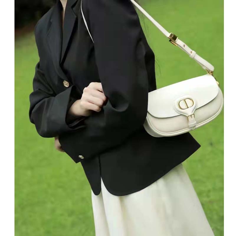 Dior Women CD Dior Bobby East-West Bag Latte Box Calfskin