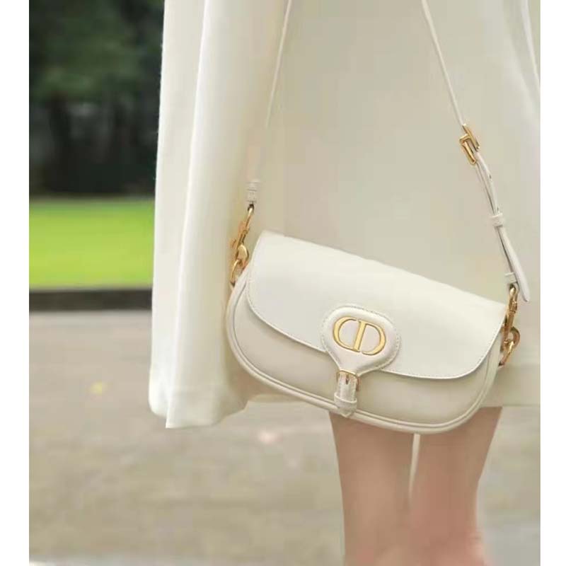 Dior Women CD Dior Bobby East-West Bag Latte Box Calfskin