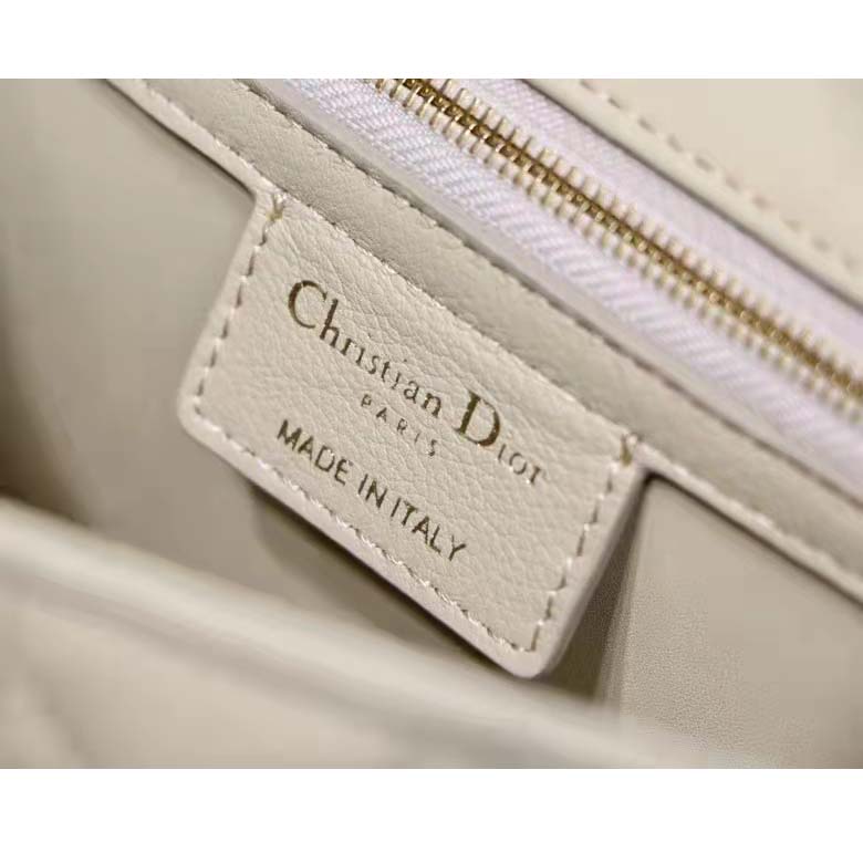 Dior Women CD Large Dior Caro Bag Beige Supple Cannage Calfskin