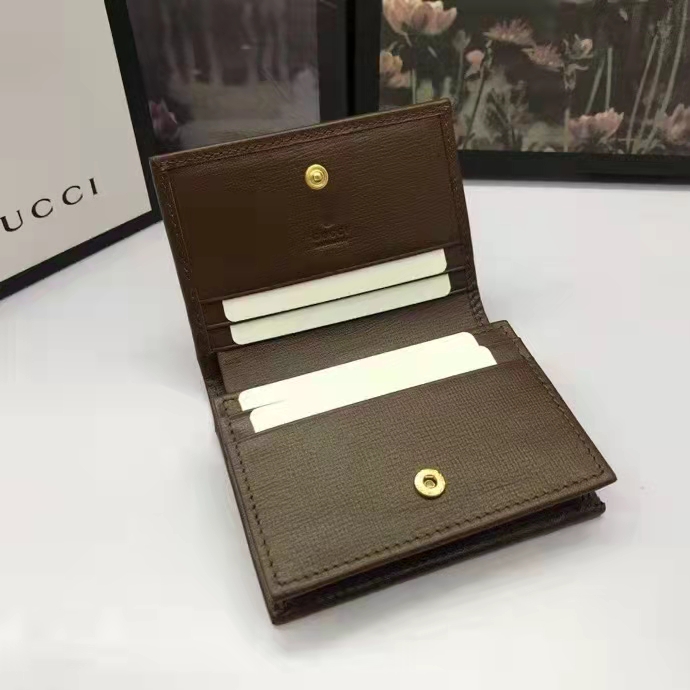 Gucci Unisex 1955 Horsebit Key Case Wallet Beige Ebony GG Supreme Canvas