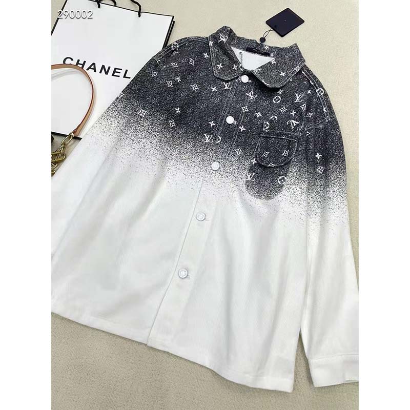 Louis Vuitton Women LV Workwear Shirt Cotton Grey Loose Fit