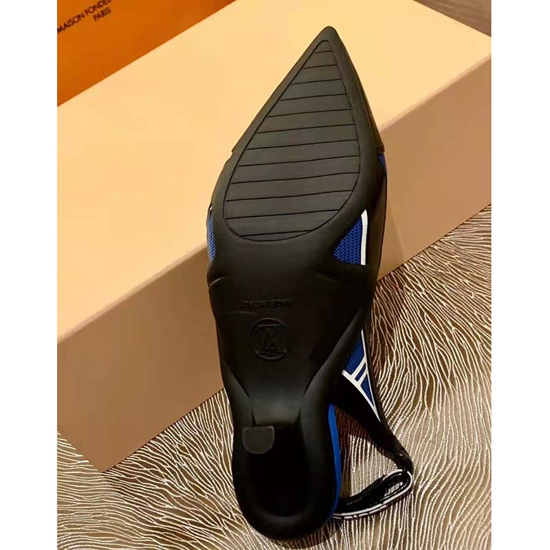 Louis Vuitton Women Archlight Slingback Pump White Technical Satin Calf Leather