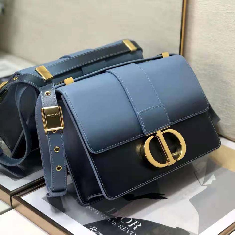 Dior Women 30 Montaigne Bag Lndigo Blue Gradient Calfskin
