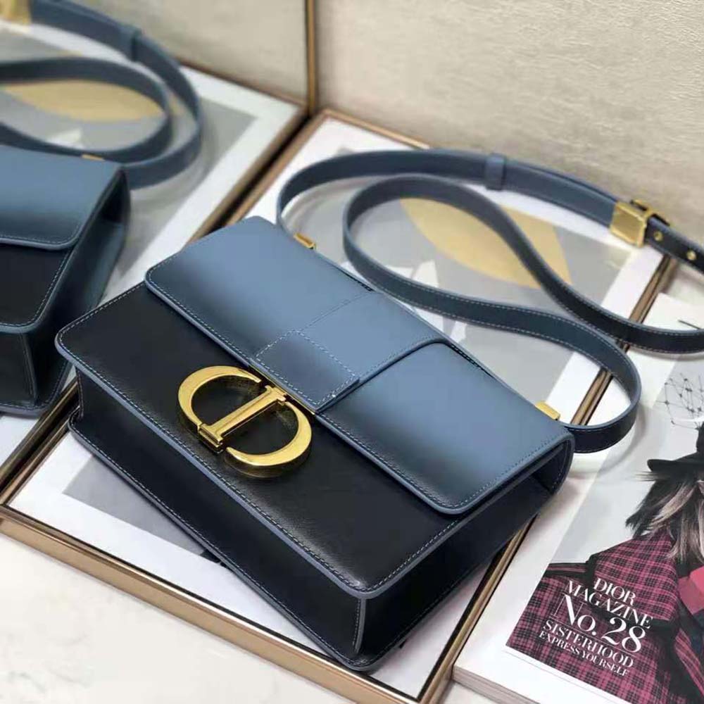 Dior Women 30 Montaigne Bag Lndigo Blue Gradient Calfskin
