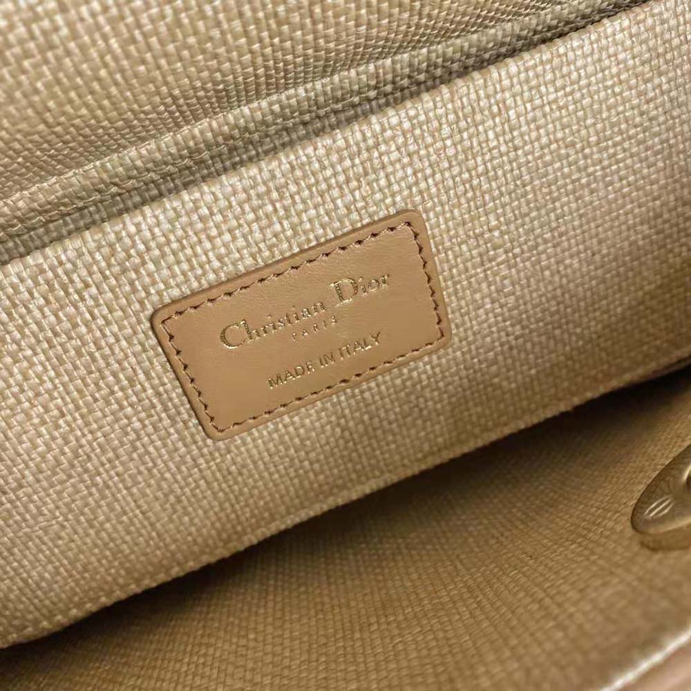 Dior Women CD Lady D-Joy Bag Beige Natural Cannage Raffia
