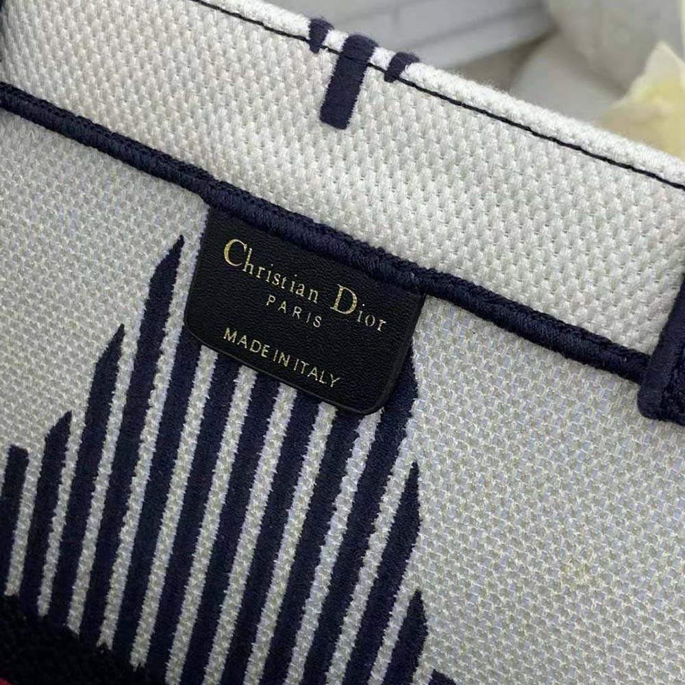 Dior Women Dioralps Dior Book Tote White Three-Tone Embroidery