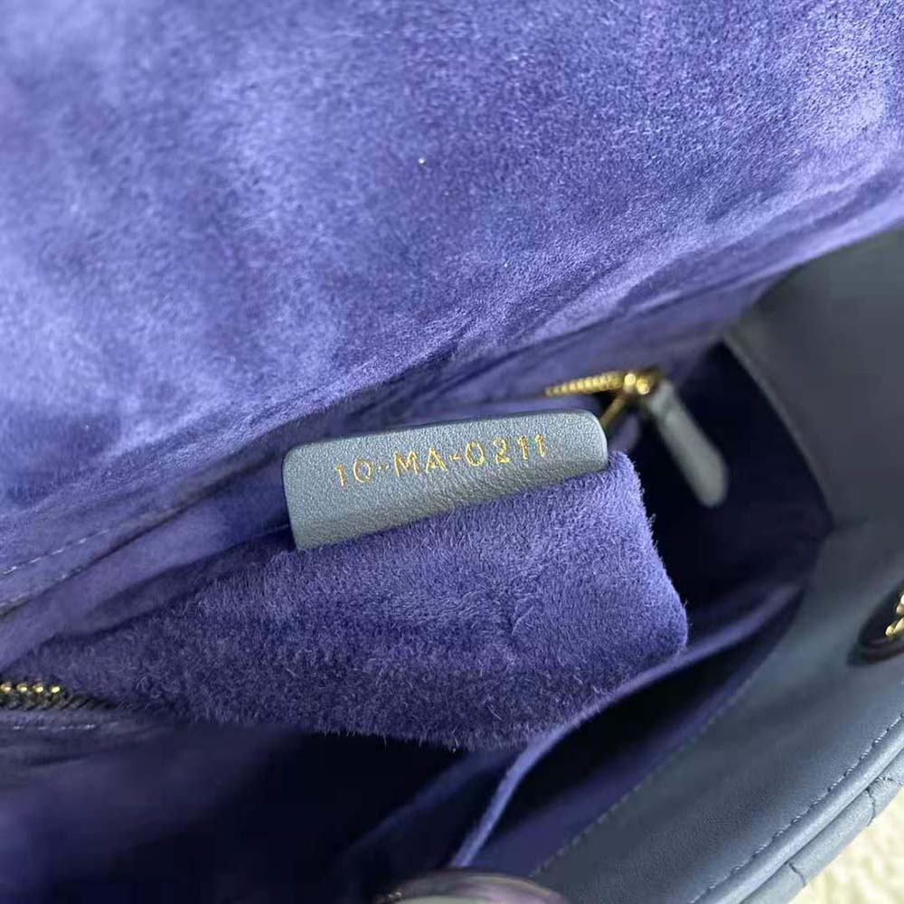 Dior Women Lady Dior my Abcdior Bag Lndigo Gradient Cannage Lambskin-Blue
