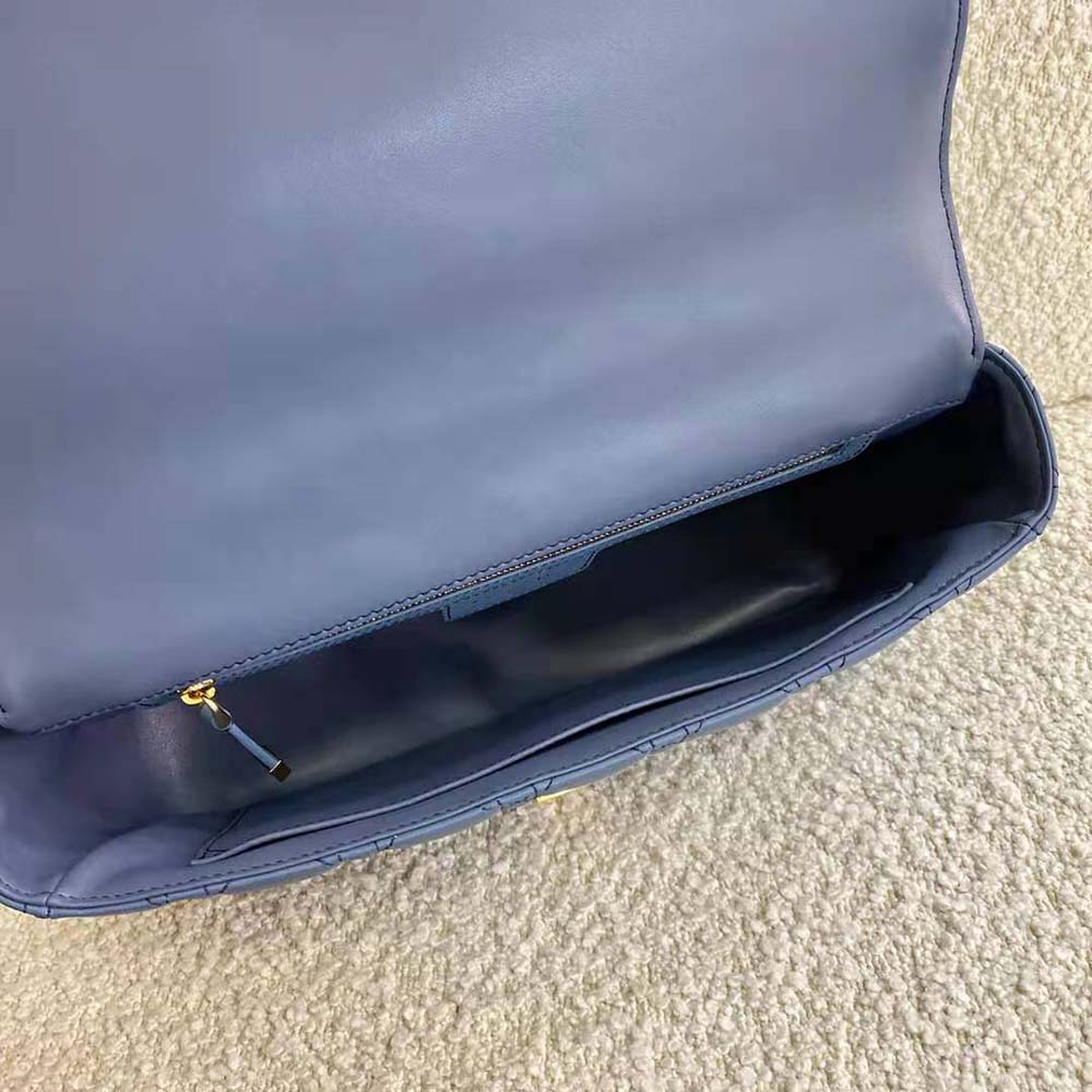 Dior Women Large Dior Caro Bag Lndigo Blue Gradient Cannage Lambskin