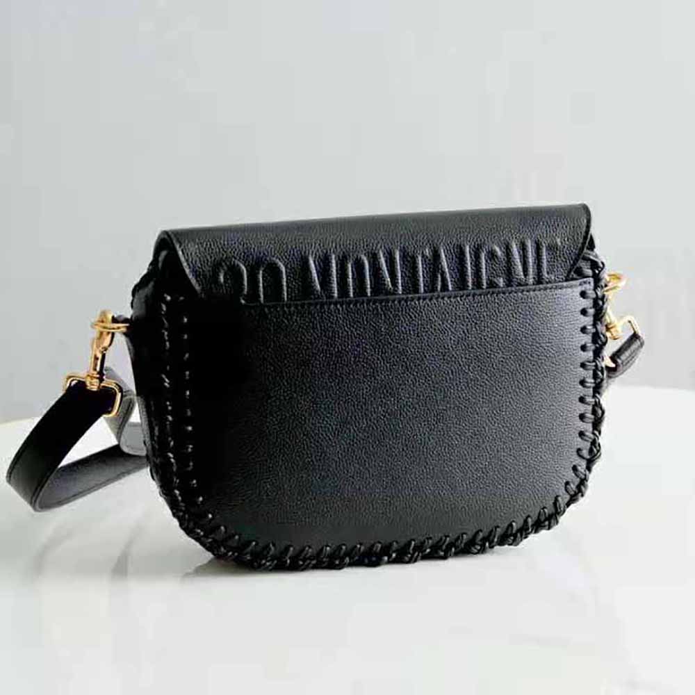 Dior Women Medium Dior Bobby Bag Grained Calfskin with Whipstitched Seams-Black