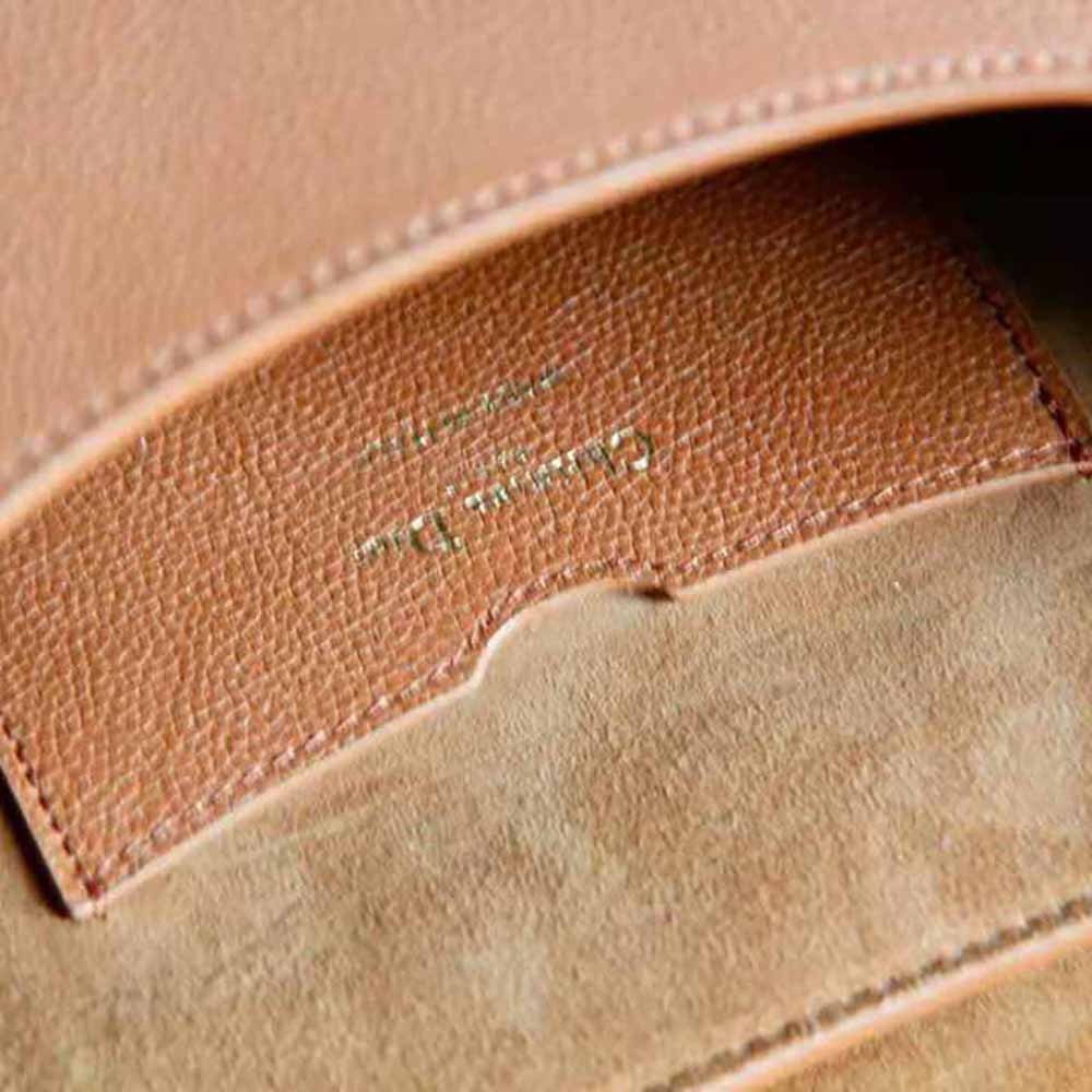 Dior Women Medium Dior Bobby Bag Grained Calfskin with Whipstitched Seams-Brown