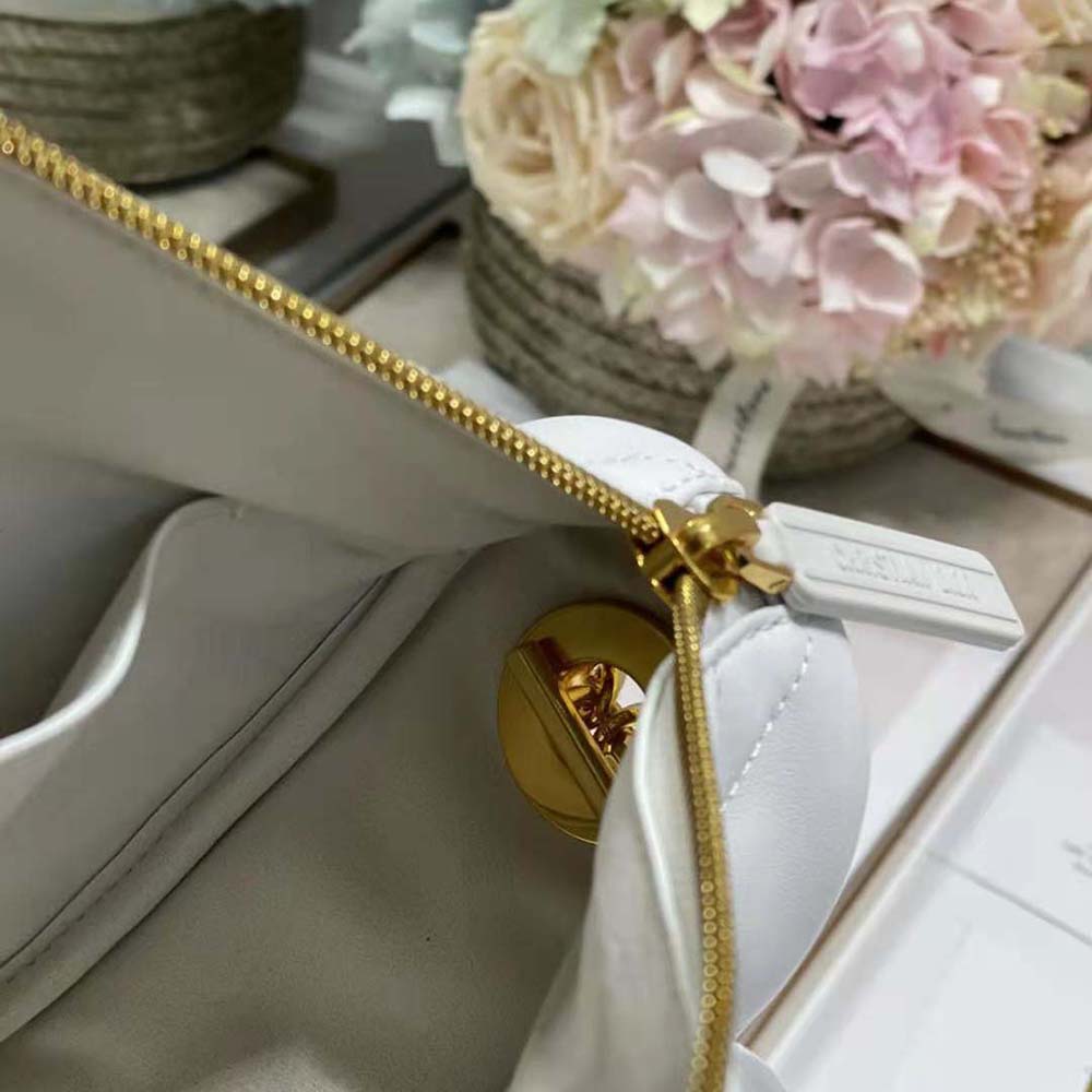 Dior Women Medium Dior Vibe Hobo Bag White Cannage Lambskin