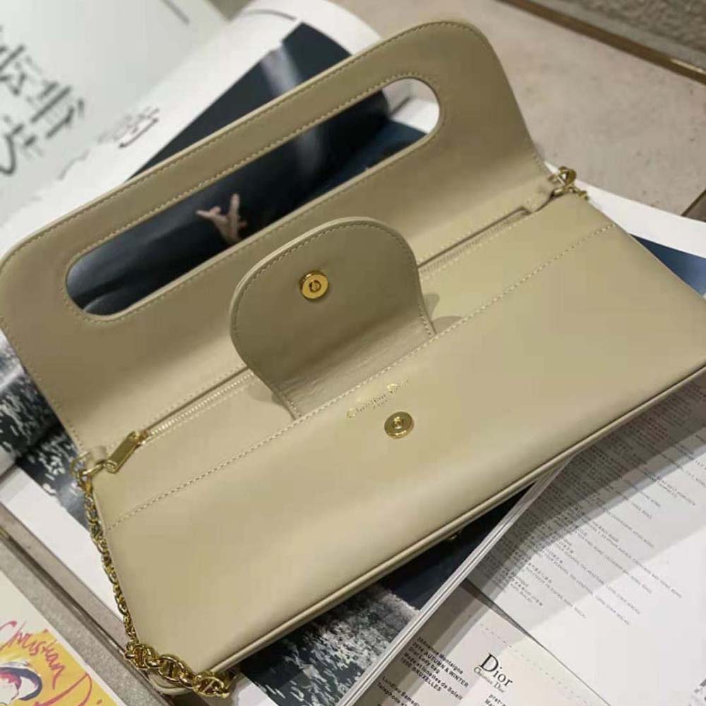 Dior Women Medium Diordouble Bag Smooth Calfskin-Beige