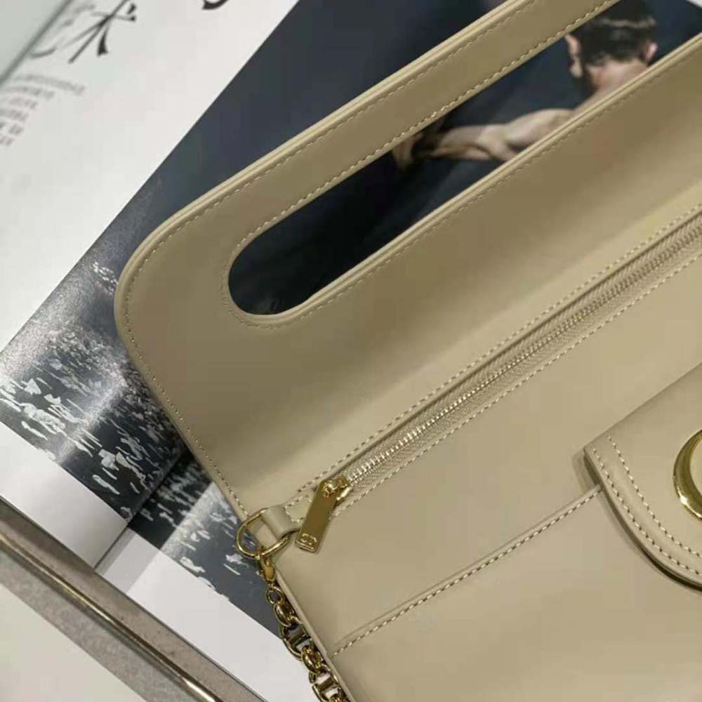 Dior Women Medium Diordouble Bag Smooth Calfskin-Beige
