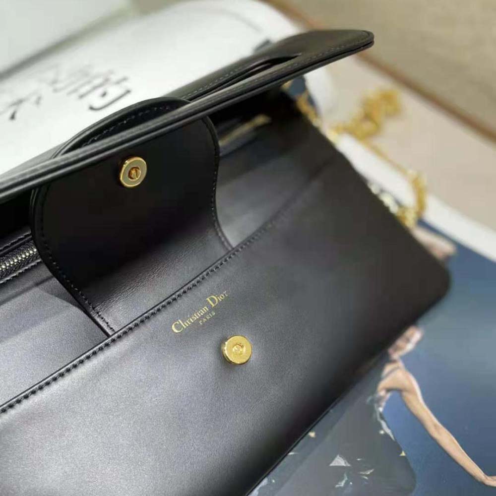 Dior Women Medium Diordouble Bag Smooth Calfskin-Black