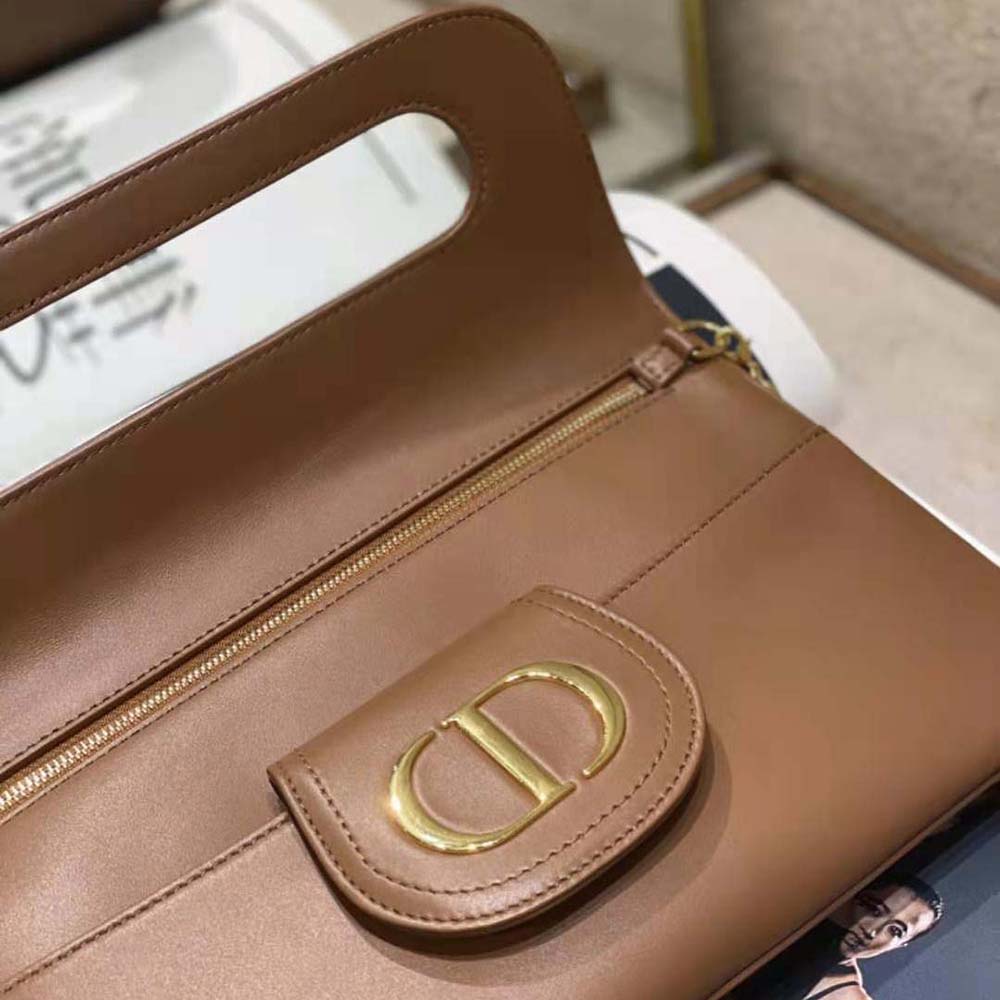 Dior Women Medium Diordouble Bag Smooth Calfskin-Brown