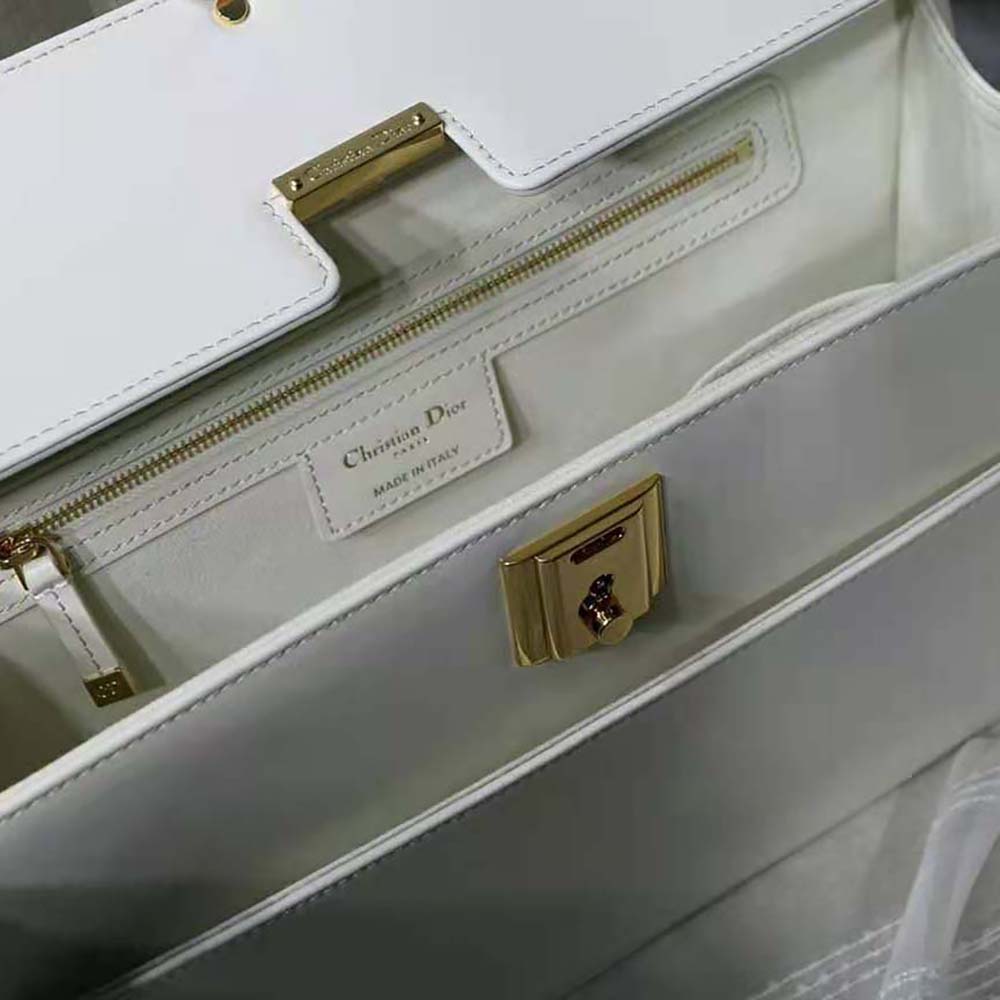 Dior Women Parisienne Bag Latte Smooth Calfskin