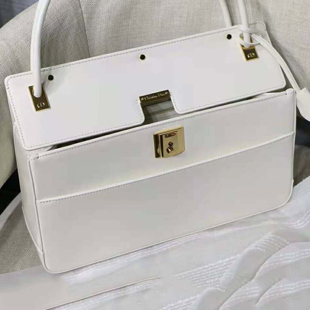 Dior Women Parisienne Bag Latte Smooth Calfskin