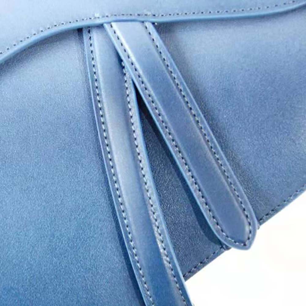 Dior Women Saddle Bag Indigo Blue Gradient Calfskin