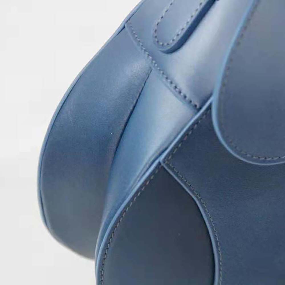 Dior Women Saddle Bag Indigo Blue Gradient Calfskin