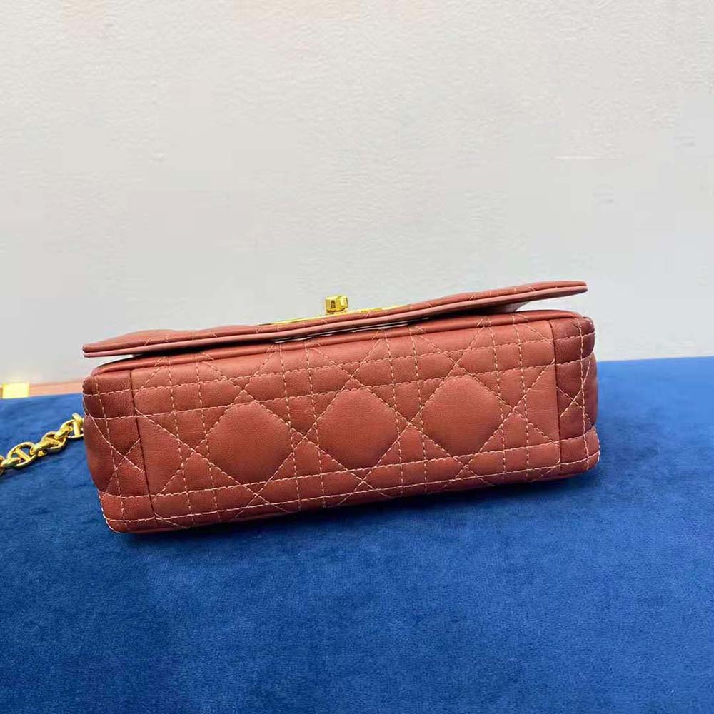 Dior Women Small Dior Caro Bag Pink Gradient Cannage Lambskin