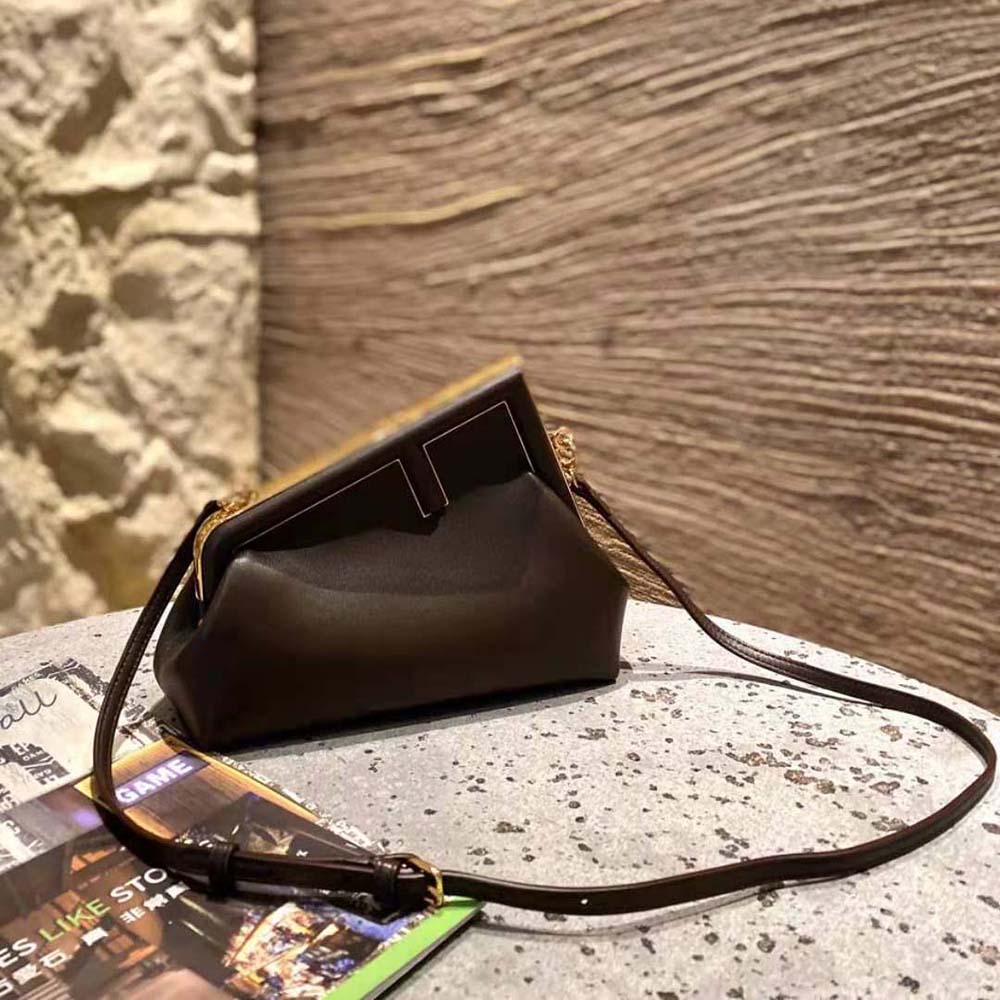 Fendi Women First Small Nappa Leather Bag-Maroon